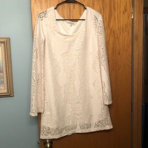 White lace mini dress